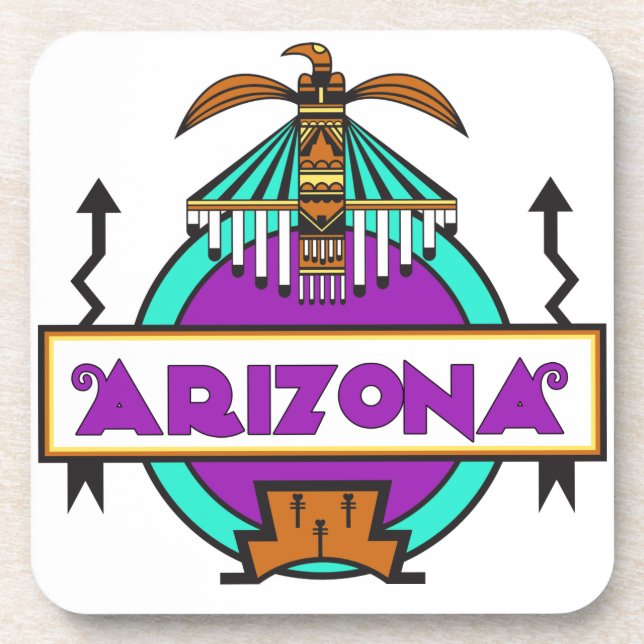 Arizona Thunderbird Shield Coaster (Front)