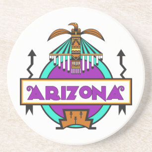 Arizona Thunderbird Shield Drink Coaster