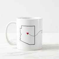 Arizona to Colorado - Heart2Heart Coffee Mug