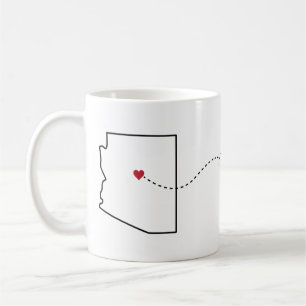 Arizona to Florida - Heart2Heart Coffee Mug