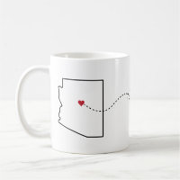 Arizona to North Carolina - Heart2Heart Coffee Mug
