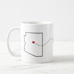 Arizona to North Carolina - Heart2Heart Coffee Mug