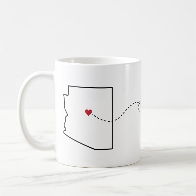 Arizona to Washington - Heart2Heart Coffee Mug (Left)