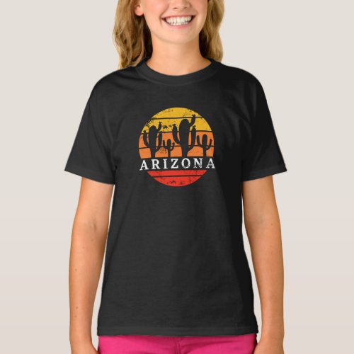 Arizona Tourist _ Vintage Retro Cactus Gift  T_Shirt