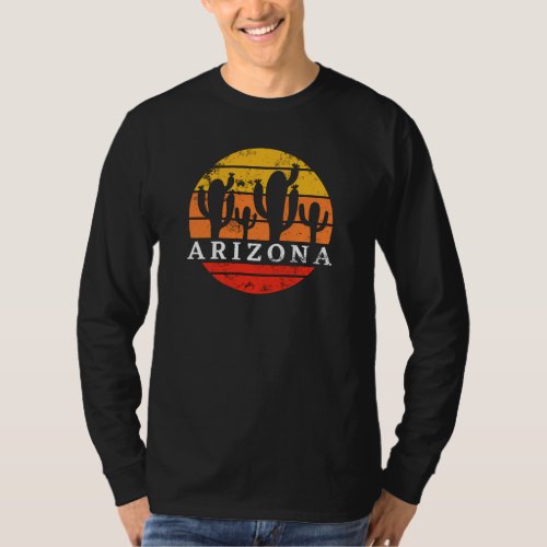 Arizona Tourist _ Vintage Retro Cactus Gift  T_Shirt