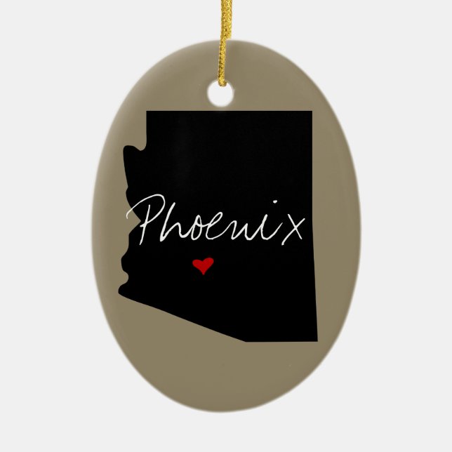 Arizona Town Ceramic Ornament (Front)