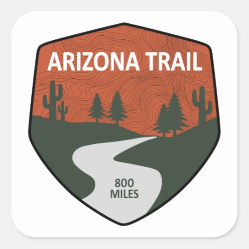 Arizona Trail Square Sticker
