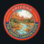 Arizona Travel Art Badge Magnet<br><div class="desc">Arizona retro vector travel design. This retro-style travel art,  with its blend of bold colors and vintage allure,  is designed to inspire a sense of adventure.</div>