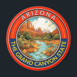 Arizona Travel Art Badge Magnet<br><div class="desc">Arizona retro vector travel design. This retro-style travel art,  with its blend of bold colors and vintage allure,  is designed to inspire a sense of adventure.</div>