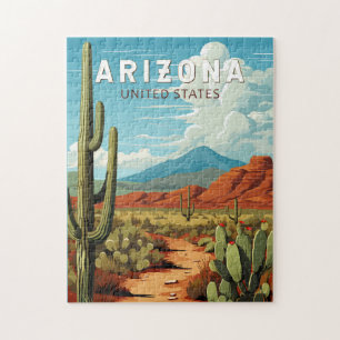 Arizona Travel Art Vintage Jigsaw Puzzle