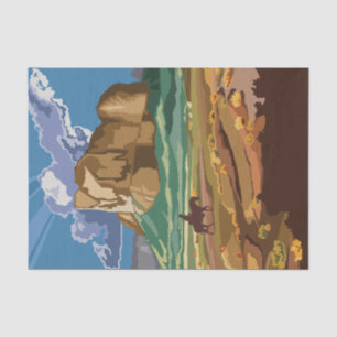 Arizona Travel Poster Decoupage Tissue Paper
