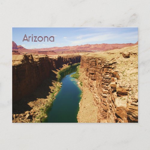 Arizona Travel Poster Style Landscape Photograph Postcard