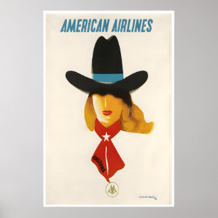 Arizona Travel Poster Western Cowgirl Print