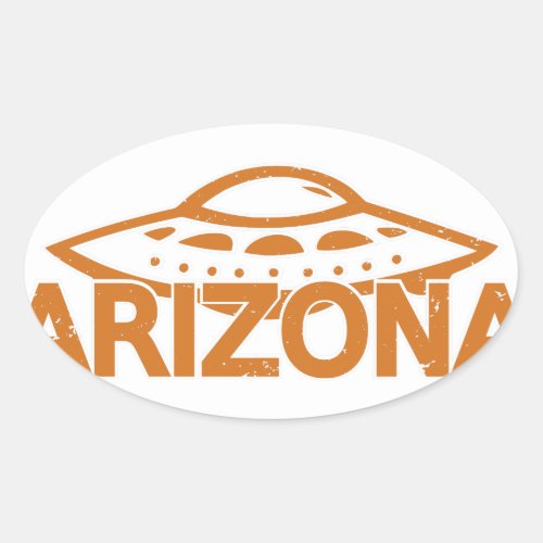 Arizona UFO Oval Sticker