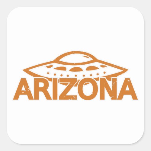 Arizona UFO Square Sticker