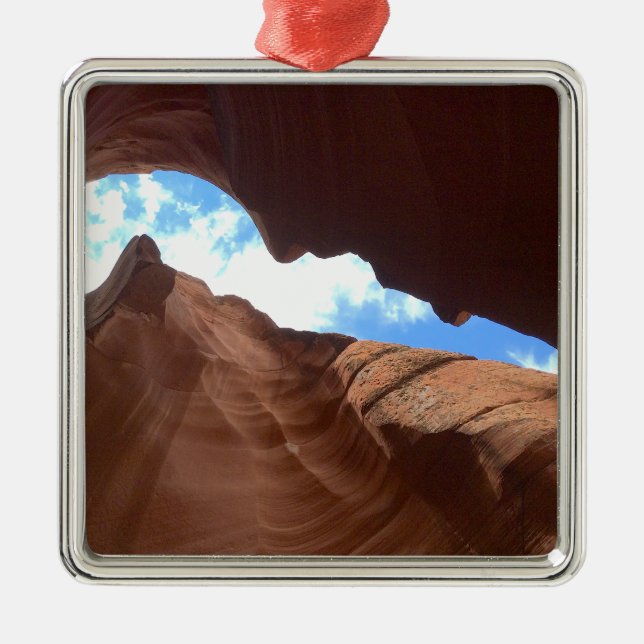 ARIZONA - Upper Antelope Canyon B - Red Rock Metal Ornament (Front)