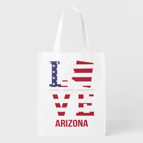 Arizona US state love Grocery Bag