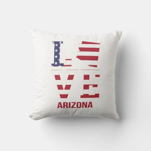 Arizona US state love Throw Pillow