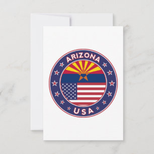 Arizona, USA states Thank You Card