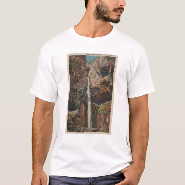 Arizona - View of Ribbon Falls in Grand Canyon T-Shirt (Front)