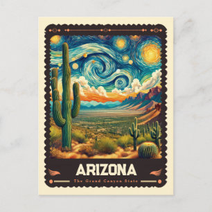 Arizona   Vincent Van Gogh Inspired Postcard