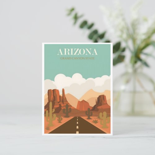 Arizona vintage poster postcard