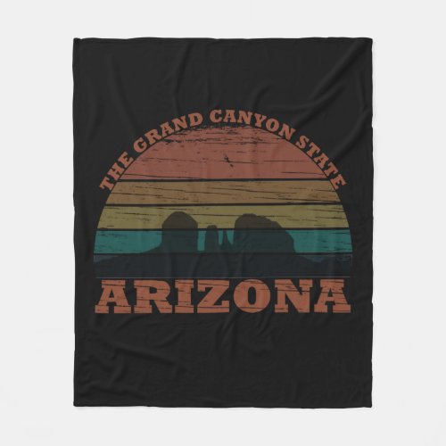 Arizona vintage sunset fleece blanket