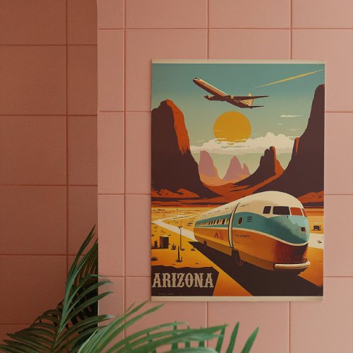 Arizona Vintage Travel Art Poster