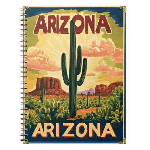 Arizona Vintage Travel Design Notebook