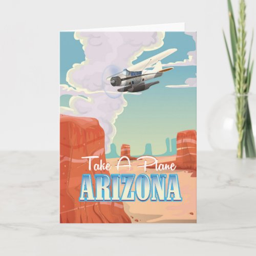 Arizona vintage travel poster holiday card