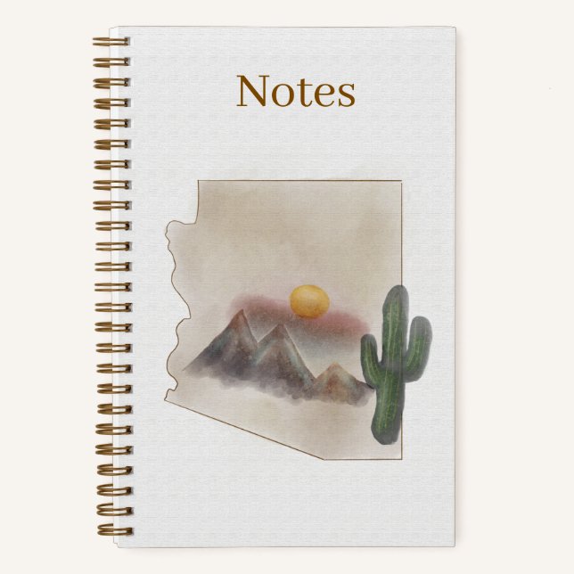 Arizona Watercolor Notebook - 5.5 x 8.5 (Front)