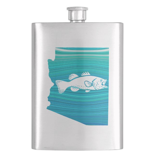 Arizona Wave Fishing Flask (Front)