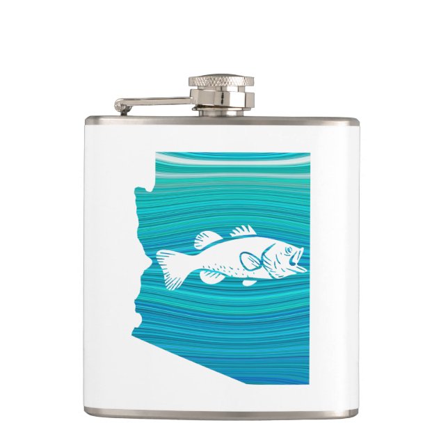 Arizona Wave Fishing Flask (Front)