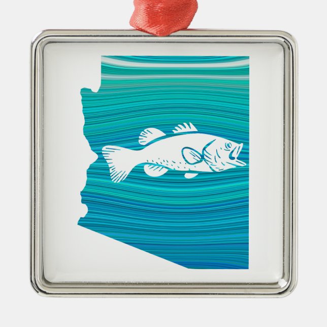 Arizona Wave Fishing Metal Ornament (Front)