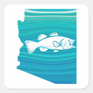 Arizona Wave Fishing Square Sticker