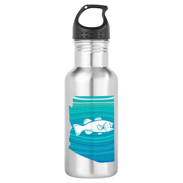 Arizona Wave Fishing Stainless Steel Water Bottle (Front)