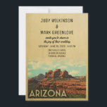 Arizona Wedding Invitation Vintage Mid-Century<br><div class="desc">A unique vintage Arizona wedding invitation with tons of mid-century charm. Celebrate your Arizona destination wedding with this cool Arizona invite.</div>