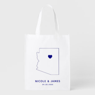 Arizona Wedding Welcome Bag Tote, Destination Map