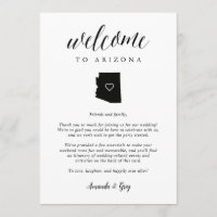 Arizona Wedding Welcome Letter & Itinerary