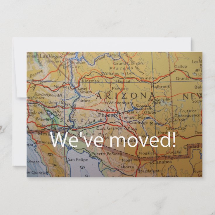 Arizona We've Moved New Address Announcement Zazzle