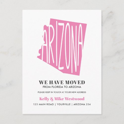 ARIZONA Weve moved New address New Home  Postcard