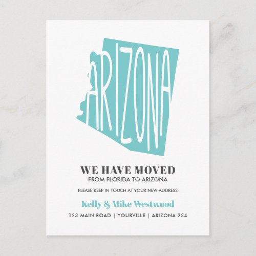 ARIZONA Weve moved New address New Home Postcard