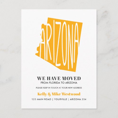 ARIZONA Weve moved New address New Home  Postcard