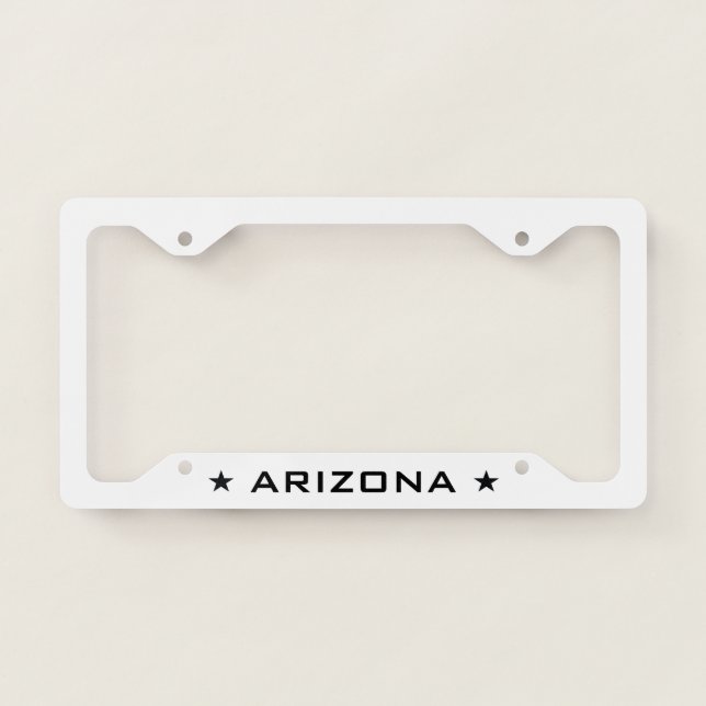 Arizona White License Plate Frame (Front)