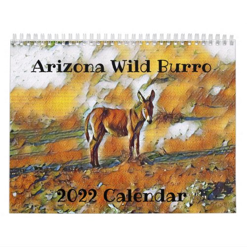 Arizona Wild Burro 2022 Calendar