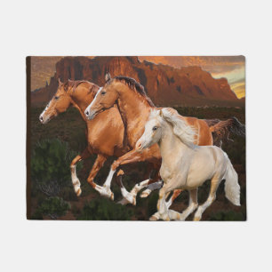 Arizona Wild horses Doormat