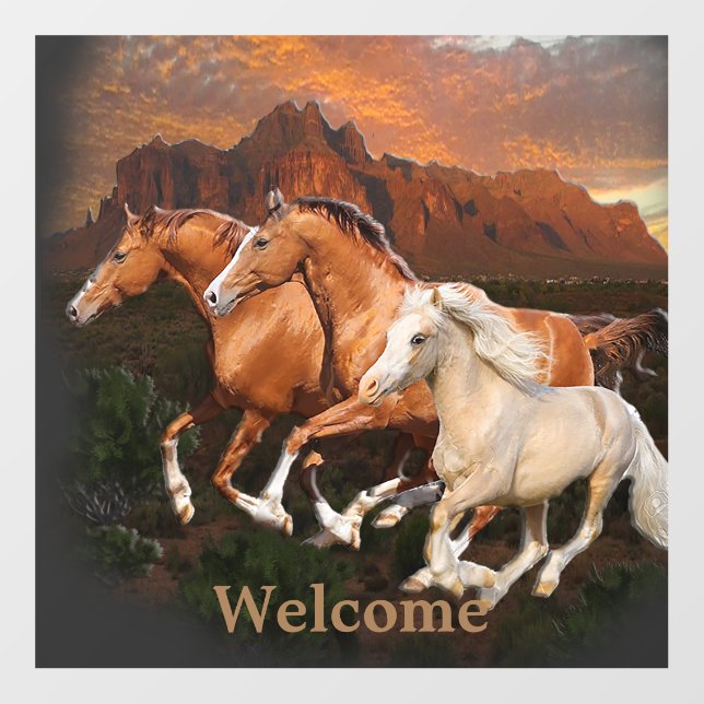 Arizona Wild horses Floor Decals (Front)