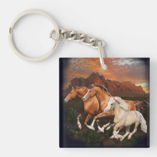 Arizona Wild horses Keychain