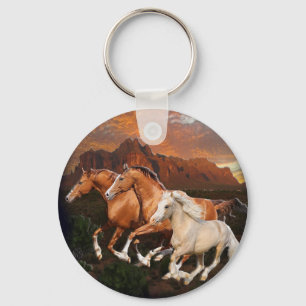Arizona Wild horses Keychain