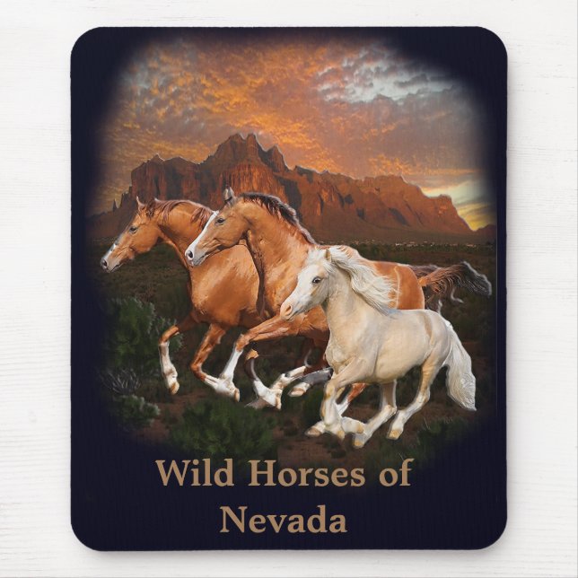Arizona Wild horses Mouse Pad (Front)